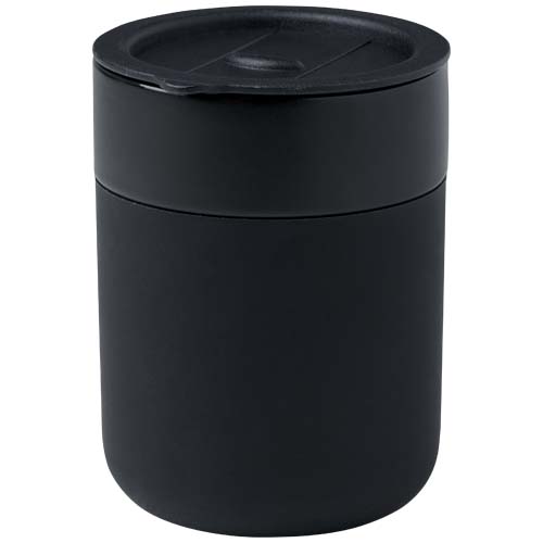 Gobelet en céramique Java de 330 ml avec revêtement en silicone et couvercle en plastique