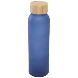 Bouteille en verre sodocalcique mat Lume de 500 ml avec couvercle en bambou