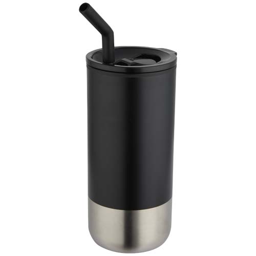Gobelet isotherme Grayson 480 ml certifié RCS avec paille en silicone
