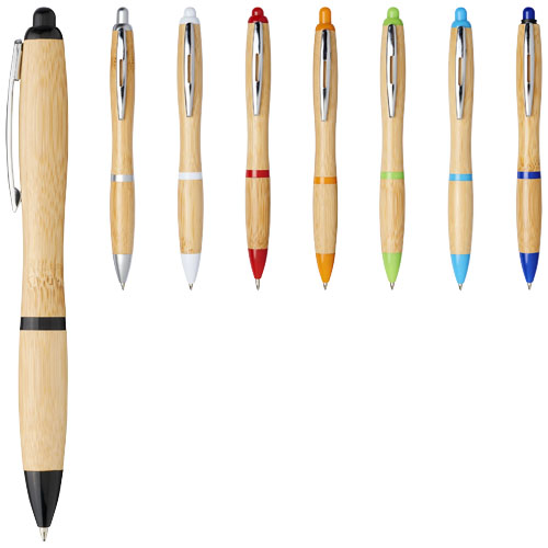 Stylo bille en bambou Nash (encre bleue)