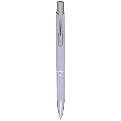 Stylo bille rétractable doux au toucher Moneta (encre noire)