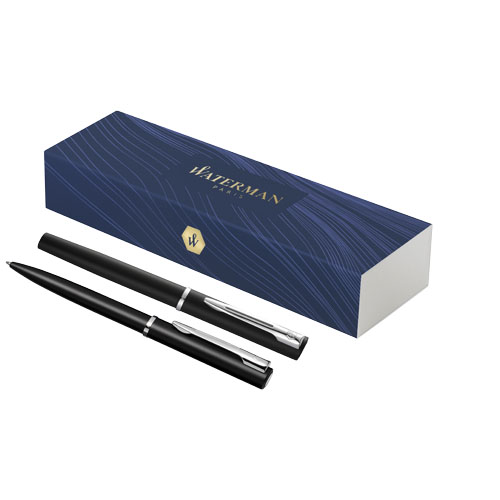 Parure de stylos bille et roller Allure (encre bleue)