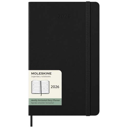Agenda L hebdomadaire horizontal 12 mois Moleskine à couverture rigide