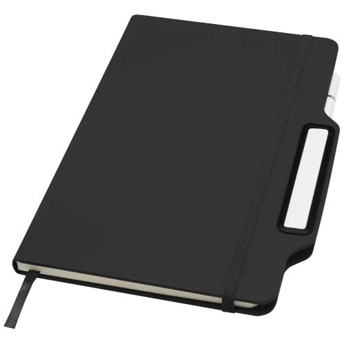 Carnet à couverture rigide Nexus A5 avec stylo et crayon (encre noire)