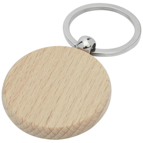 Porte-clés rond Giovanni en bois de hêtre