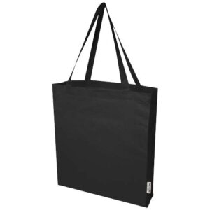 Sac shopping à soufflets Madras en coton recyclé 140 g/m² certifié GRS 12L