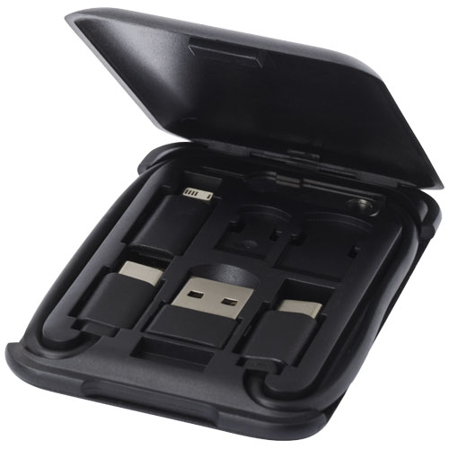 Câble de recharge modulaire en plastique recyclé Savvy avec support de téléphone