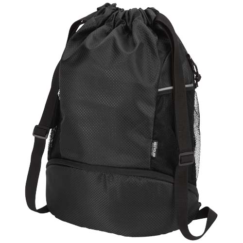 Sac de sport Nomad à cordon en matériaux recyclés certifiés GRS avec compartiment inférieur de 18 L