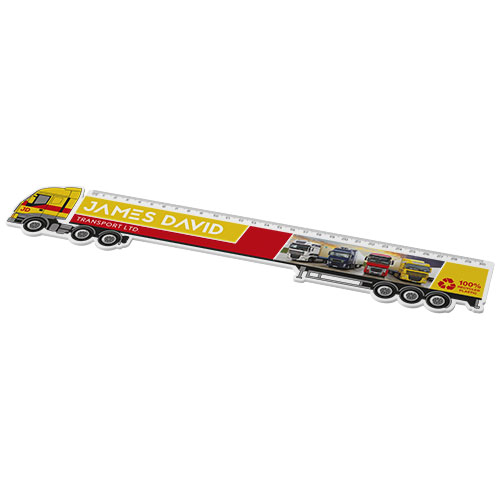 Règle Tait de 30 cm en plastique recyclé en forme de camion