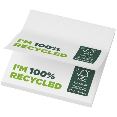 Mémos autocollants recyclés 75 x 75 mm Sticky-Mate®