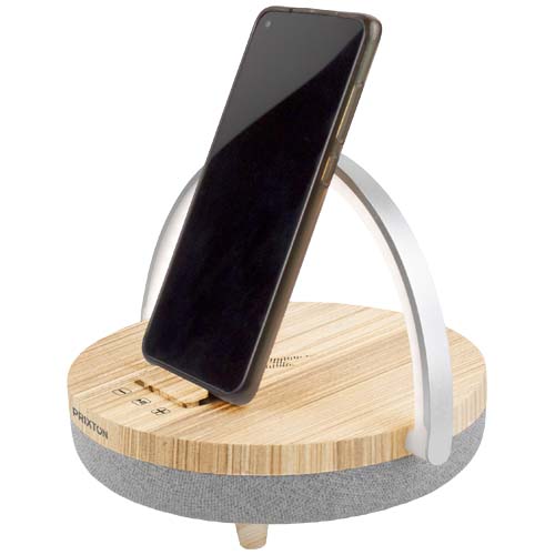 Enceinte Bluetooth® 4-en-1 Prixton de 10 W avec lumière LED et station de charge sans fil