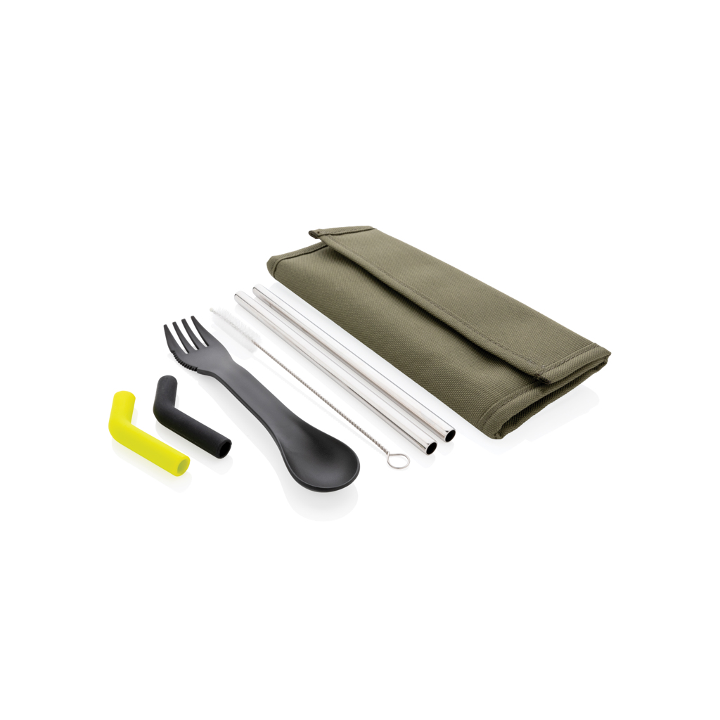 Set pailles 2 pcs et couverts Tierra