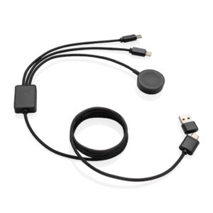 Câble 6-en-1 avec chargeur de montre en rPET RCS Terra