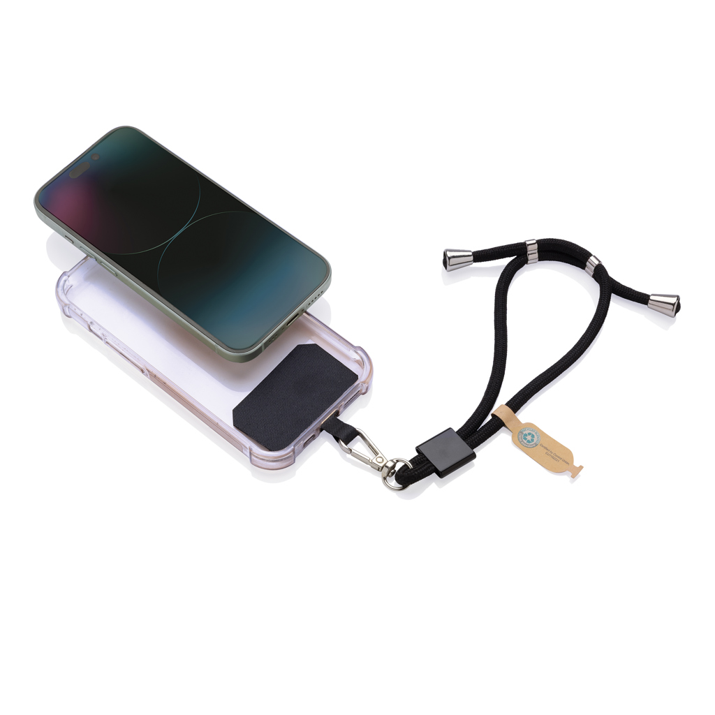 Bracelet téléphone réglable en rPET recyclé RCS CarryLoop
