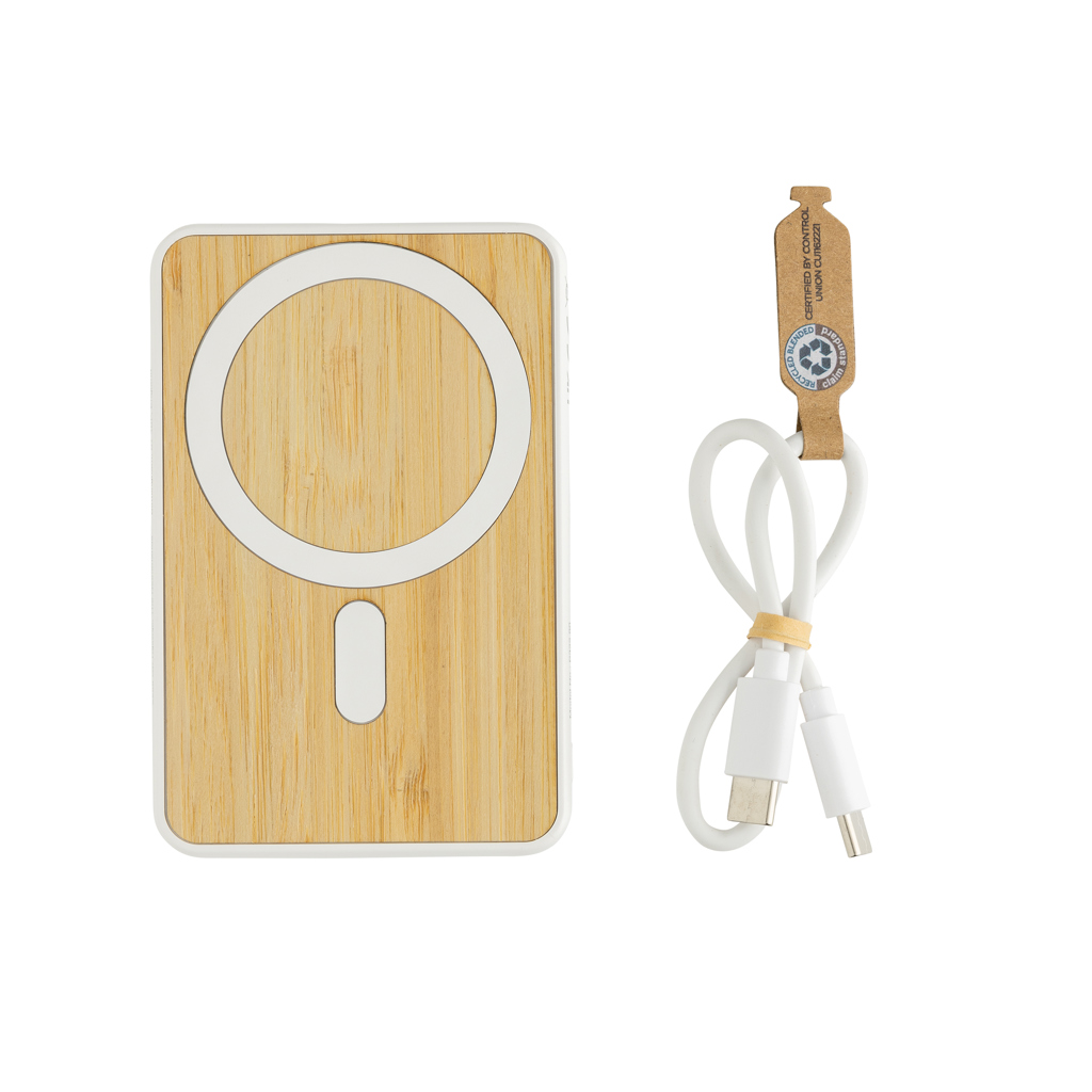 Powerbank 5000mAh et 5W en bambou et ABS RCS Zen