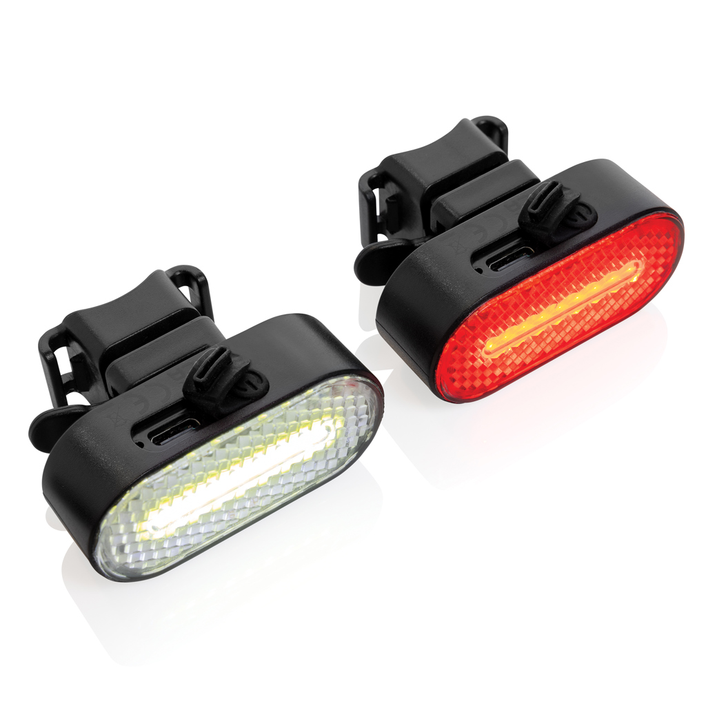 Set d'éclairage de vélo via USB en plastique RCS Lumino