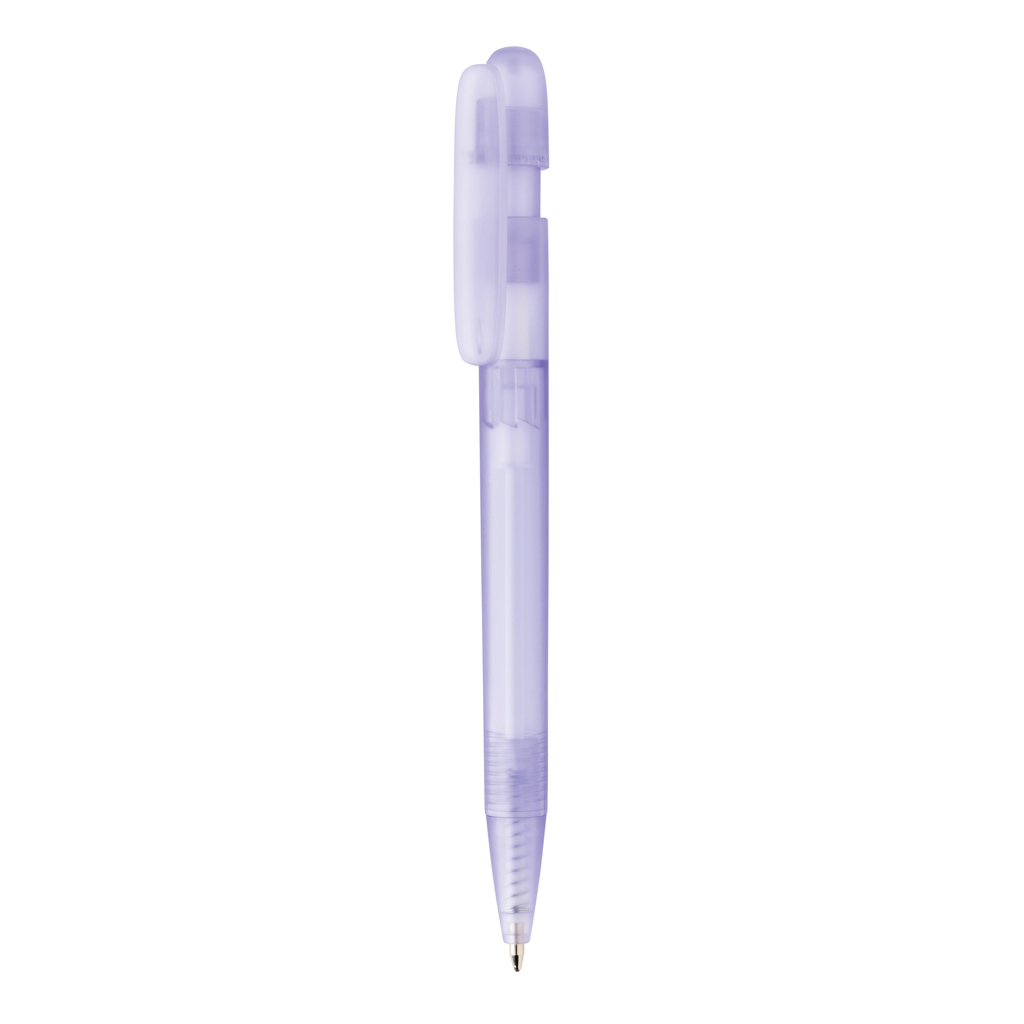 Stylo transparent en ABS recyclé et certifié GRS Devin