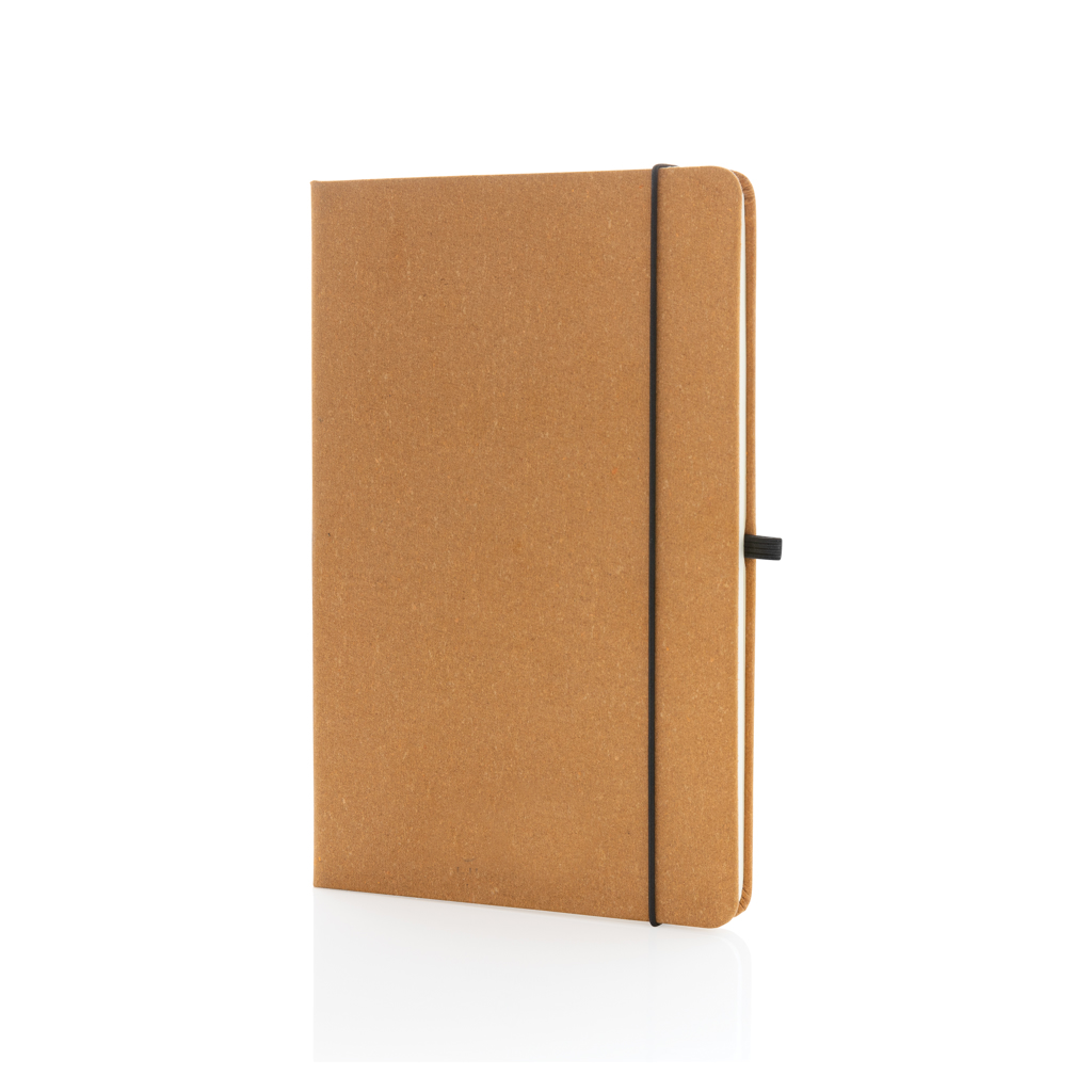 Carnet A5 à couverture rigide en cuir recyclé GRS