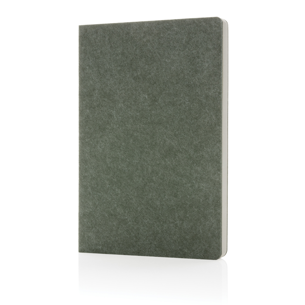 Cahier A5 en feutre recyclé certifié GRS Phrase