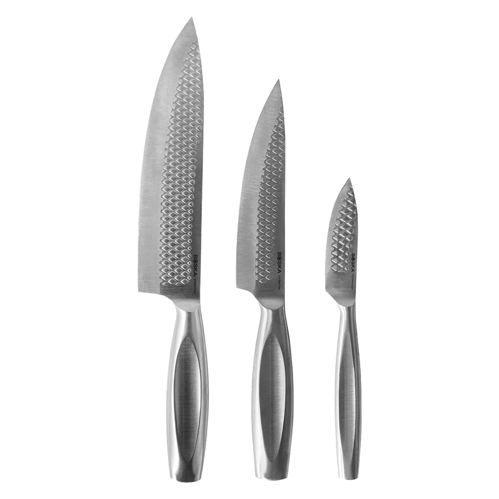 BOSKA Set de 3 couteaux de cuisine Monaco+