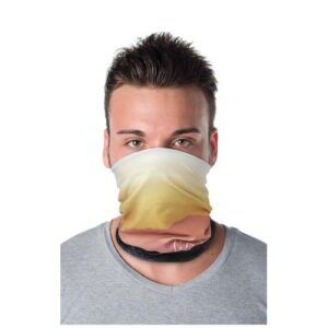 Foulard multi-usages Zoya en RPET avec impression par sublimation, ourlets et couche en polaire