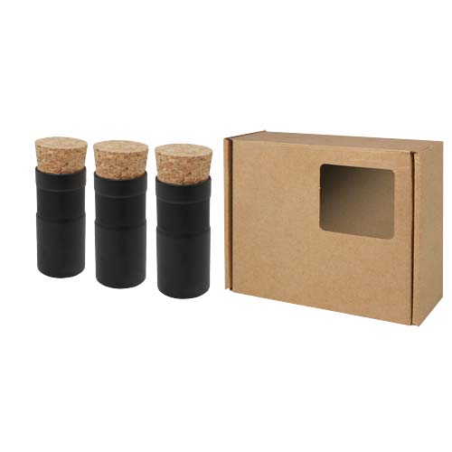 Ensemble de trois jardinets de bureau Hey Pots avec mélange de fleurs