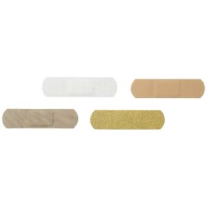 5 pansements avec enveloppe en papier imprimée en couleurs