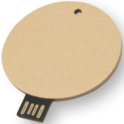 Clé USB 2.0 ronde en papier recyclé