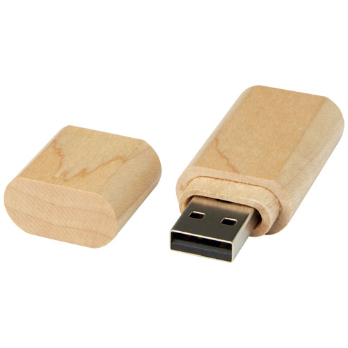 Clé USB 2.0 en bois avec porte-clés