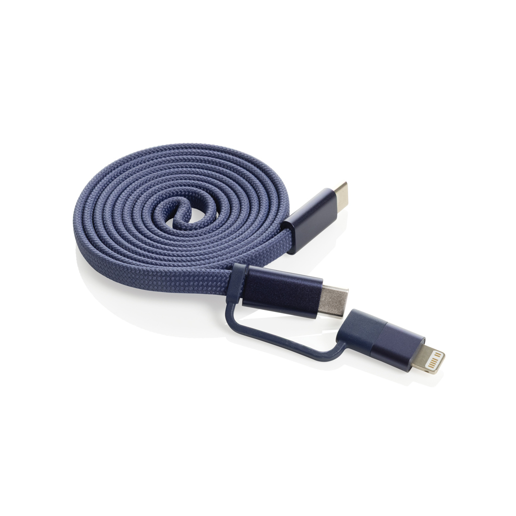 Câble magnétique 60W 2 en 1 Arc en PET RCS