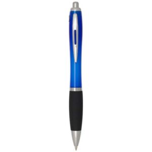 Stylo bille en plastique recyclé RCS avec corps coloré et grip noir (encre noire) Nash