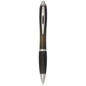 Stylo bille en plastique recyclé RCS avec corps et grip colorés (encre noire) Nash