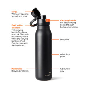 Bouteille d'eau 750ml Nordic Drift Trail RCS