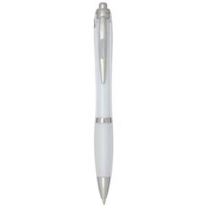 Stylo bille en plastique recyclé RCS avec corps et grip colorés (encre noire) Nash
