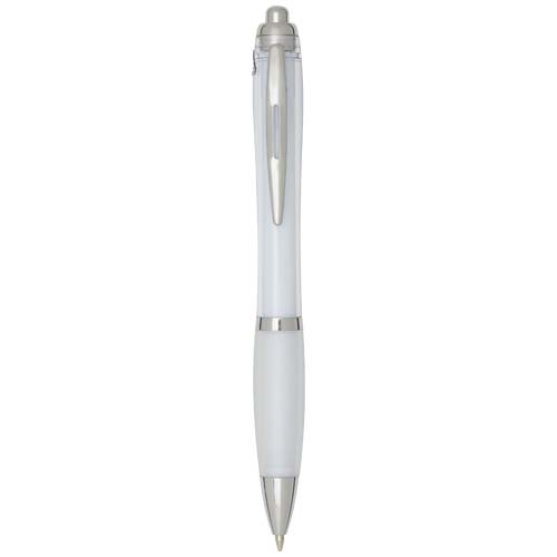 Stylo bille en plastique recyclé RCS avec corps et grip colorés (encre noire) Nash