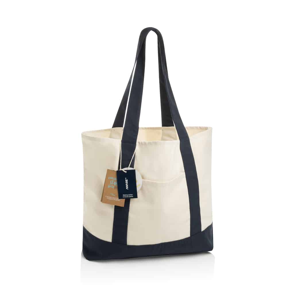 Sac cabas 350gsm en coton recyclé AWARE™ SHOP LOCAL