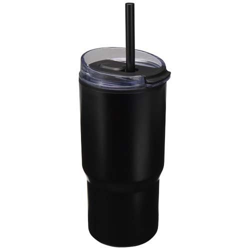 Gobelet isotherme à double paroi Westin 540 ml en RCS recyclé, avec paille