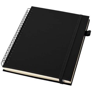 Cahier à spirales Liss A5 à couverture rigide en plastique recyclé