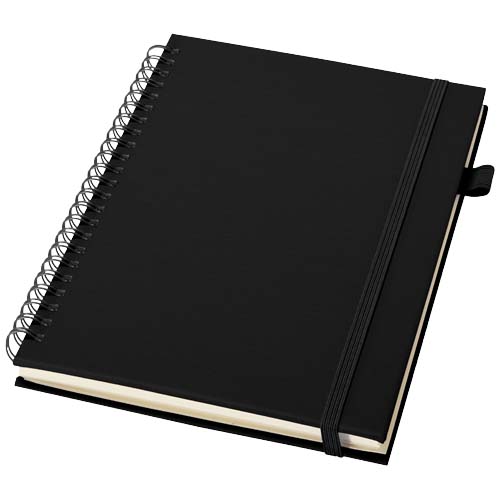 Cahier à spirales Liss A5 à couverture rigide en plastique recyclé