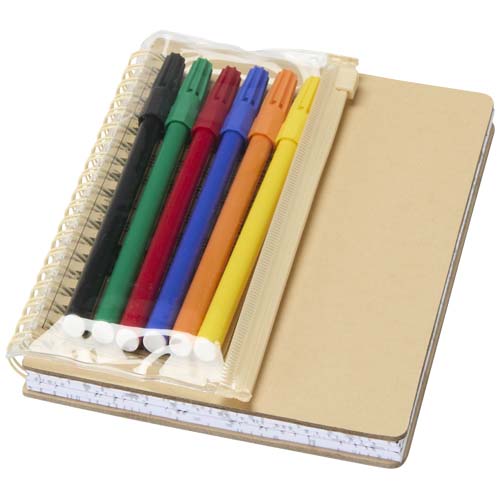 Cahier à couverture rigide Squiggle B6 et lot de marqueurs