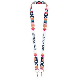 Tour de cou pour sublimation en rPET avec 2 porte-clés Leia