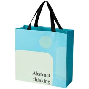 Sac en papier Smartfold 210 g/m² avec anses en ruban et pelliculage brillant - 31 x 12 x 31 cm