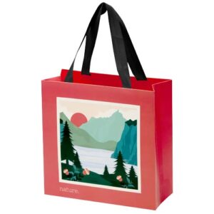 Sac en papier Smartfold 210 g/m² avec anses en ruban et pelliculage mat - 24 x 10 x 24 cm