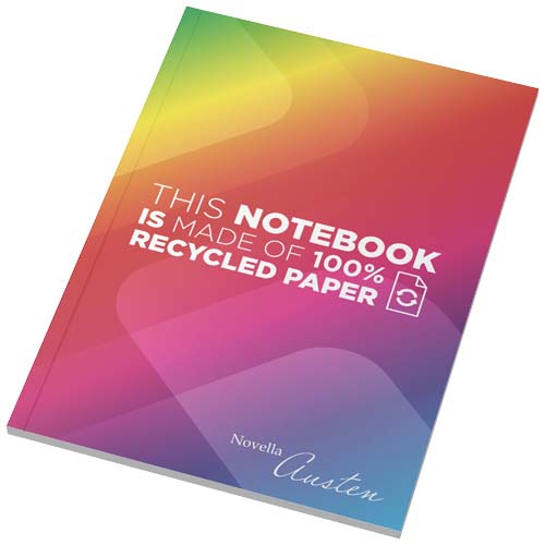 Carnet Novella Austen au format A5, couverture souple en papier recyclé - 50 feuilles lignées
