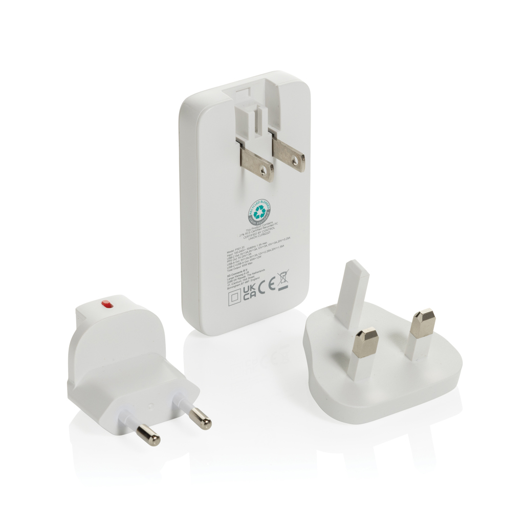 Chargeur plat 65W GAN avec connecteurs universels Fluxo RCS