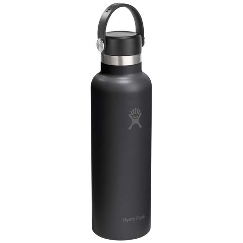 Gourde isotherme en acier inoxydable Hydra Flask à goulot standard, 621 ml, avec bouchon à paille