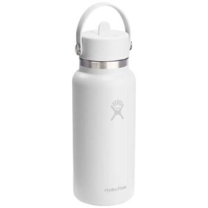 Gourde isotherme en acier inoxydable Hydro Flask à large goulot, d'une contenance de 946 ml, avec bouchon à paille