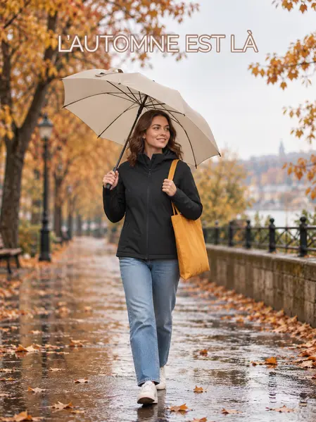 Un parapluie qui traverse la ville avec votre logo, c'est la visibilité offerte à chaque averse